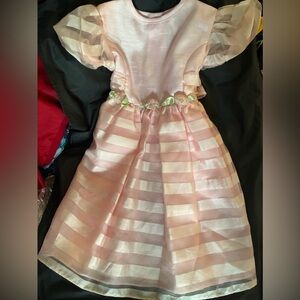 Pink Striped Kids Dress size 4
